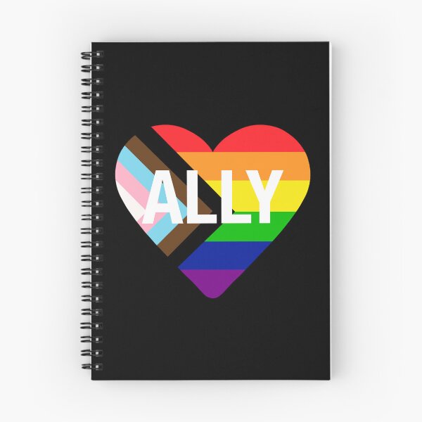 Item preview, Progress Pride Flag Heart ALLY designed and sold by NYXFN.