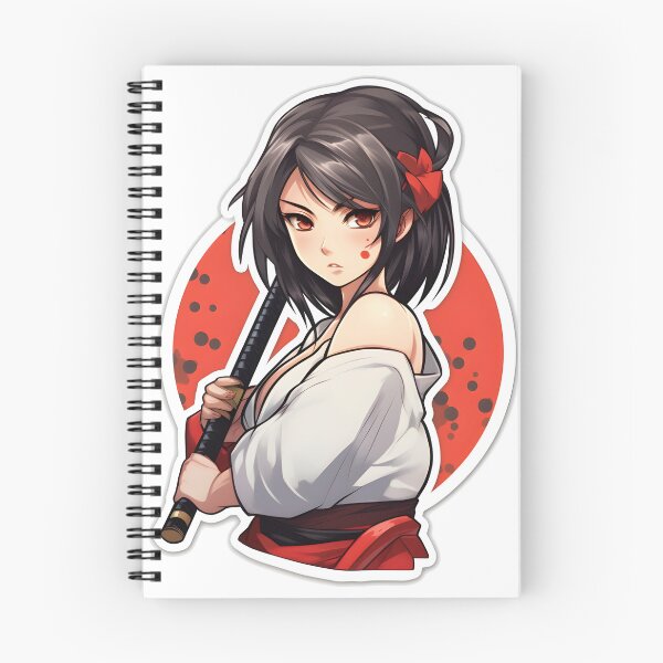 Item preview, Kawaii Katana: lindo estilo anime Pegatina designed and sold by StickerCanvas.