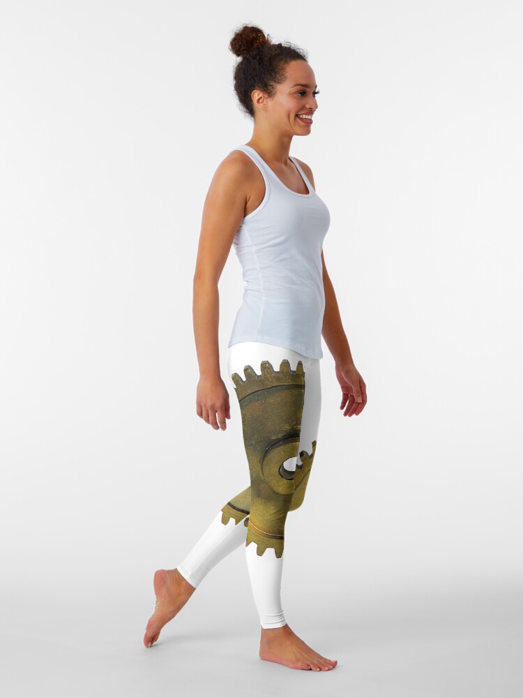 Alternate view of CyberPunk Steampunk Technopunk #CyberPunk #Steampunk #Technopunk Leggings
