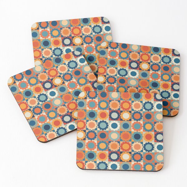 Item preview, Copacetic Multi Colored Flower Tiles designed and sold by BayhillStudio.