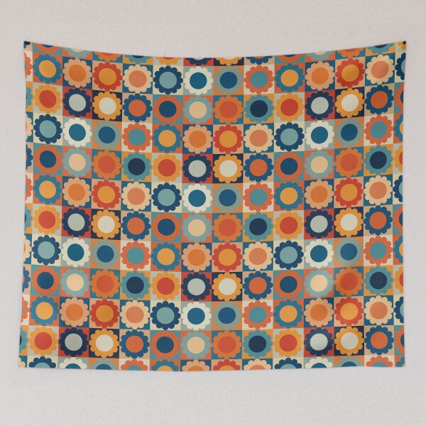 Item preview, Copacetic Multi Colored Flower Tiles designed and sold by BayhillStudio.