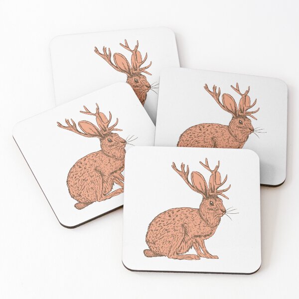 Item preview, Vintage hand drawn Vector Illustration jackalope of Dark forest animals mythical animal. designed and sold by Md safi uddin Nazim.