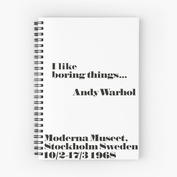 Item preview, I like boring things - Andy warhol quote  designed and sold by Digital  Cloud.