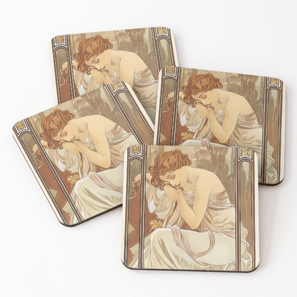 Item preview, Alphonse Mucha, Night's Rest, Art Nouveau designed and sold by NouveauEra.