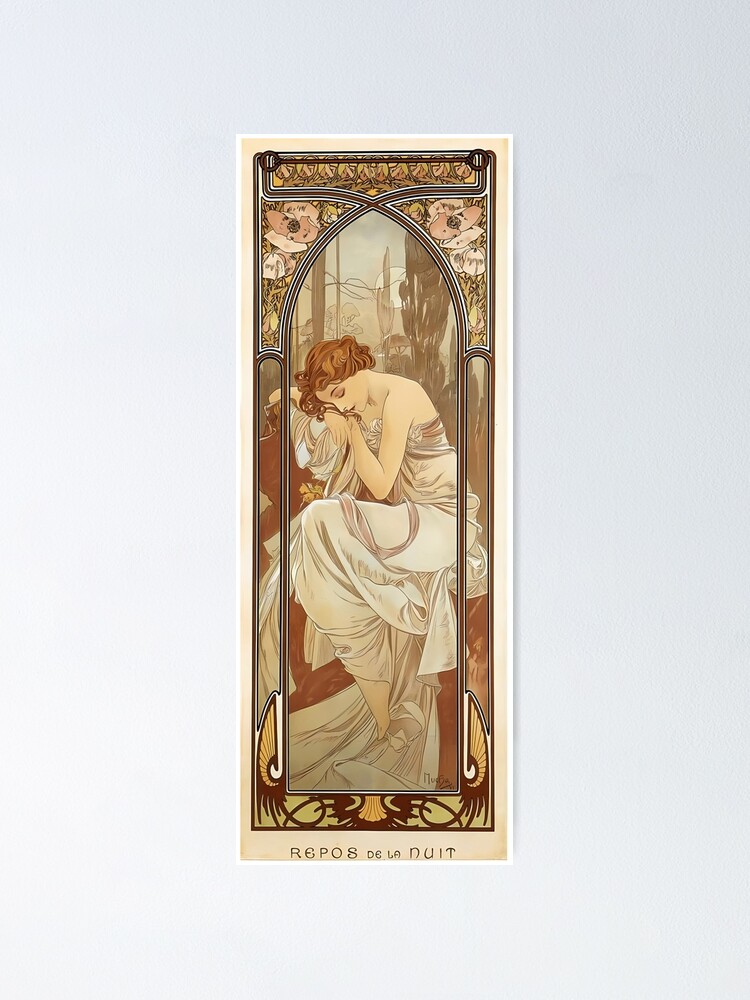 Alphonse Mucha, Night's Rest, Art Nouveau
