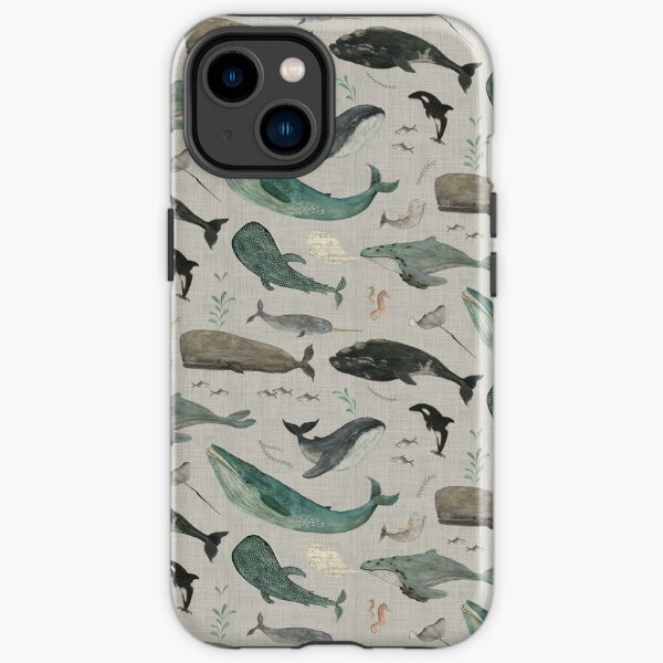 Whale song gray iPhone Tough Case