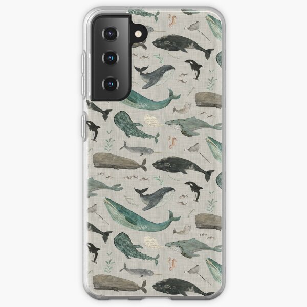 Whale song gray Samsung Galaxy Soft Case
