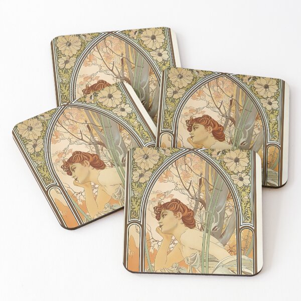 Item preview, Alphonse Mucha, Evening Contemplation, Art Nouveau designed and sold by NouveauEra.