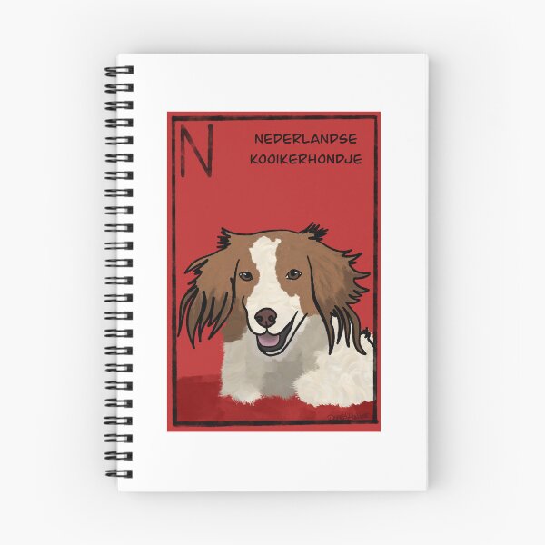 Item preview, N is for nederlandse kooikerhondje | dog | duck dog | hunting dog  designed and sold by DarbyHunterArt.