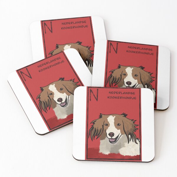 Item preview, N is for nederlandse kooikerhondje | dog | duck dog | hunting dog  designed and sold by DarbyHunterArt.