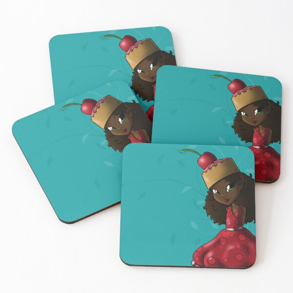 Item preview, African American Girl with a Cherry Cake Hat designed and sold by treasured-gift.
