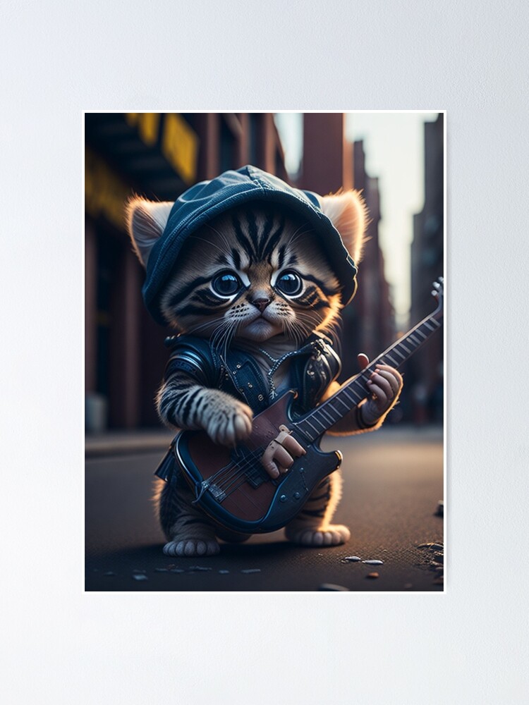 Poster for Sale avec l'œuvre « Mignon petit chaton bébé hyper