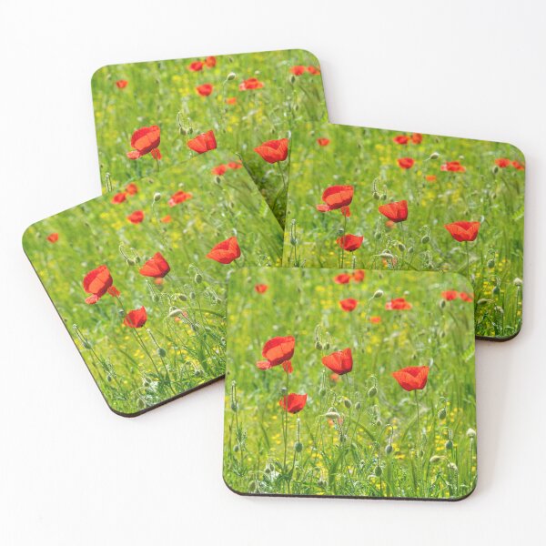 Item preview, Wildflower Meadow - Lush Grasses and Blooming Corn Poppies designed and sold by Georgia Mizuleva.