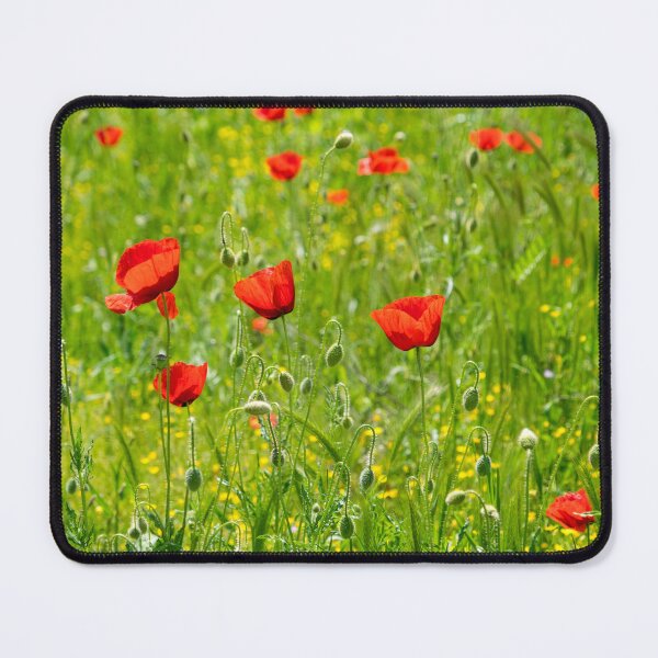 Item preview, Wildflower Meadow - Lush Grasses and Blooming Corn Poppies designed and sold by Georgia Mizuleva.