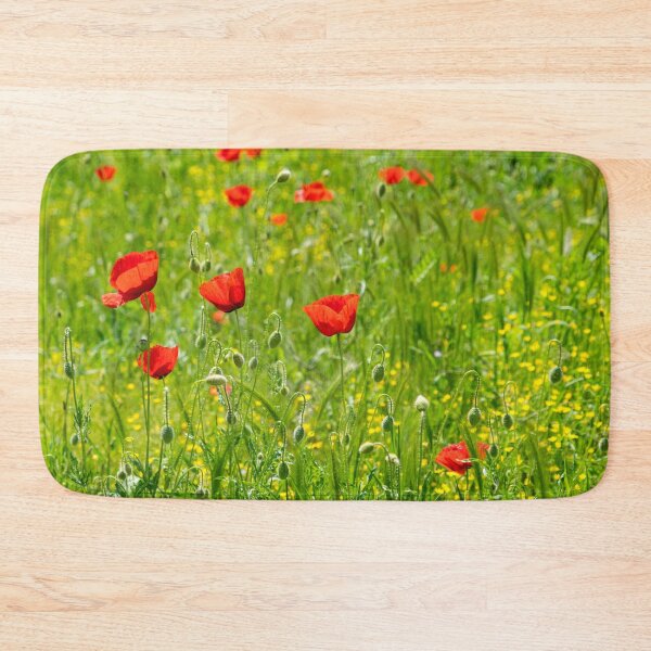 Item preview, Wildflower Meadow - Lush Grasses and Blooming Corn Poppies designed and sold by Georgia Mizuleva.