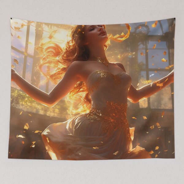Item preview, Melodic Grace: The Radiant Goddess in Luxurious Attire designed and sold by oanaunciuleanu.