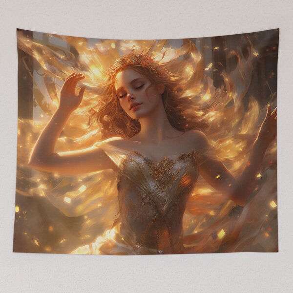 Item preview, Melodic Grace: The Radiant Goddess in Luxurious Attire designed and sold by oanaunciuleanu.