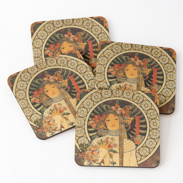Item preview, Alphonse Mucha, The Trappistine, Czech art, art nouveau designed and sold by NouveauEra.