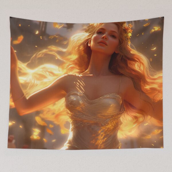 Item preview, Melodic Grace: The Radiant Goddess in Luxurious Attire designed and sold by oanaunciuleanu.