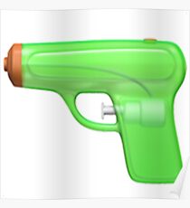 Squirt Gun Emoji Poster