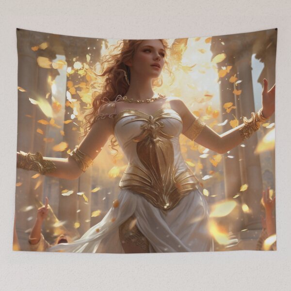 Item preview, Melodic Grace: The Radiant Goddess in Luxurious Attire designed and sold by oanaunciuleanu.
