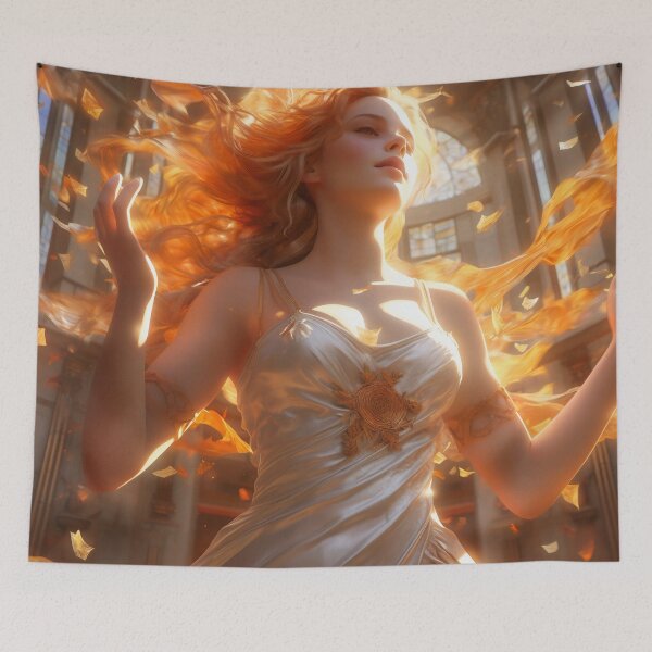 Item preview, Melodic Grace: The Radiant Goddess in Luxurious Attire designed and sold by oanaunciuleanu.