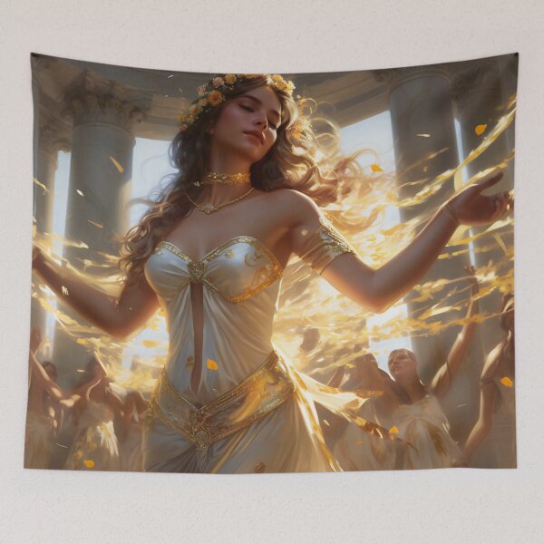 Item preview, Melodic Grace: The Radiant Goddess in Luxurious Attire designed and sold by oanaunciuleanu.