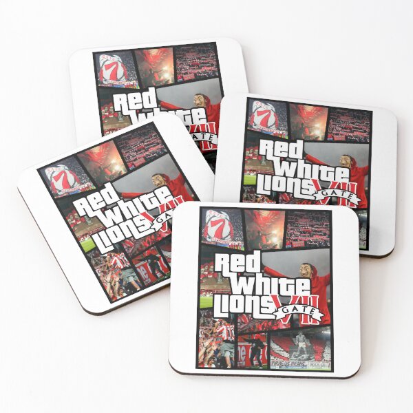 Item preview, Red-White Lions Gate 7 designed and sold by hustongricelda.