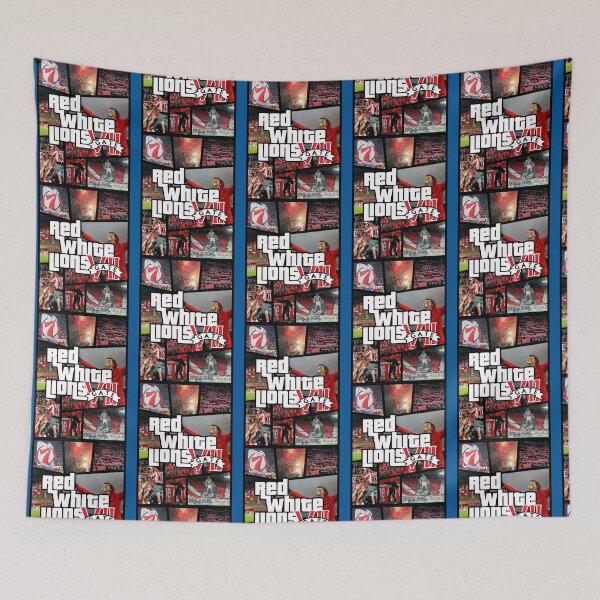 Item preview, Red-White Lions Gate 7 designed and sold by hustongricelda.