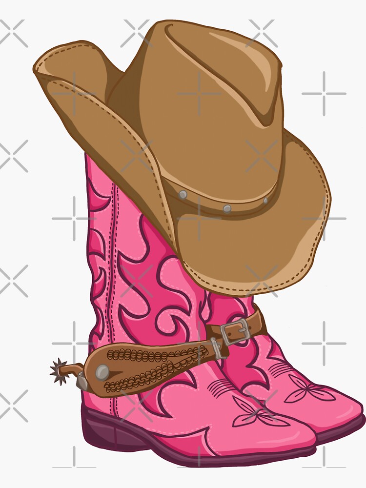 Frame from rope with cowboy boots and hat Vector Image