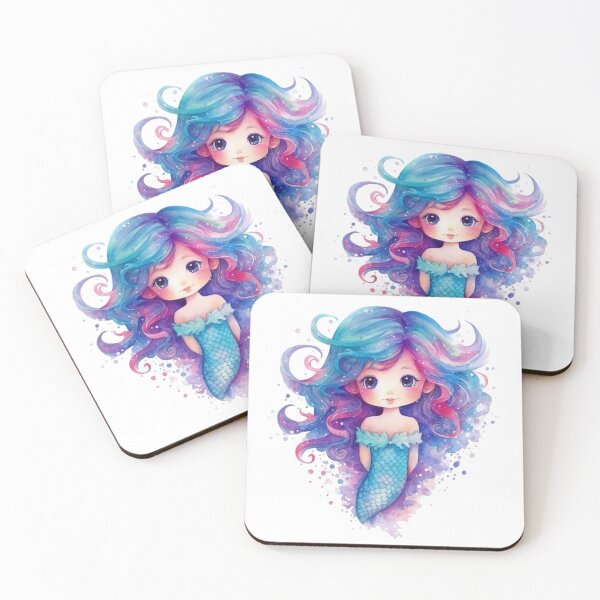 Item preview, Watercolor Mermaid - wall art, canvas art, digital art,  designed and sold by LeenHaus.