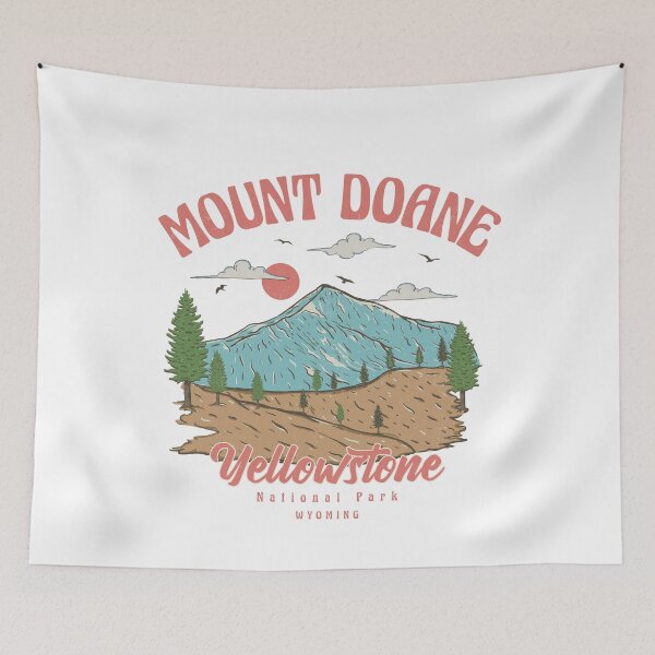 Item preview, Vintage National Park Mountain in Wyoming. Mount Doane Landscape. designed and sold by Md safi uddin Nazim.