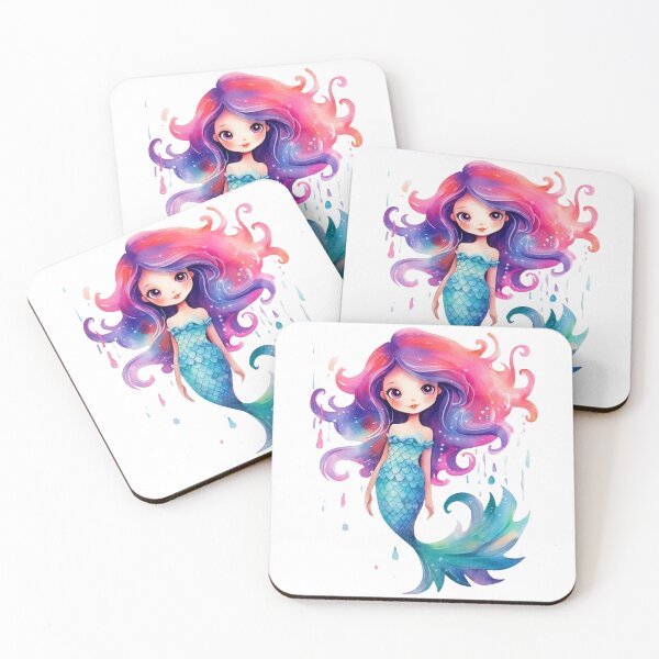 Item preview, Watercolor Mermaid - wall art, canvas art, digital art, custom gift designed and sold by LeenHaus.
