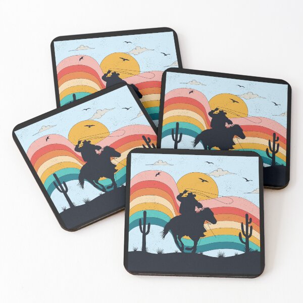 Item preview, cowboy riding a wild horse at sunset Wave designed and sold by Md safi uddin Nazim.