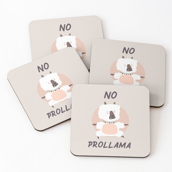 Item preview, No Prollama, humor slogan, cute aesthetic minimalist modern art  designed and sold by MarJul.
