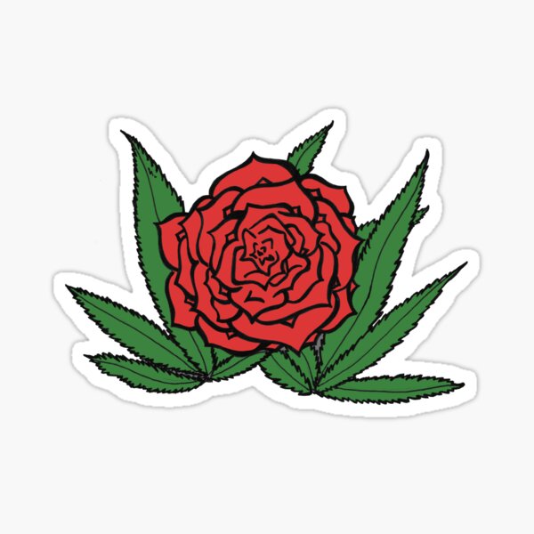Item preview, Weed Rose - Trippy Stoner Marijuana Rose designed and sold by William Gomberg.
