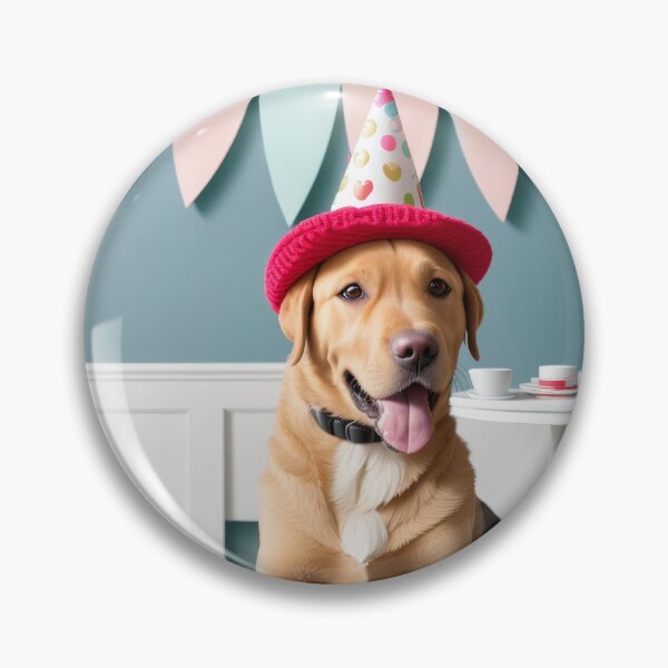 Artikelvorschau, Lustiger süßer Labrador Retriever, der einen Partyhut trägt entworfen und verkauft von Tio-Tecun.