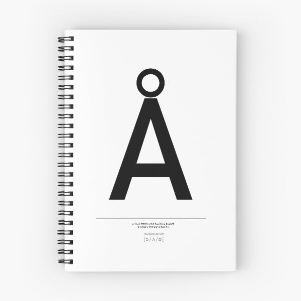 Item preview, Danish Å letter, Scandi style, Danish alphabet Print designed and sold by Digital  Cloud.