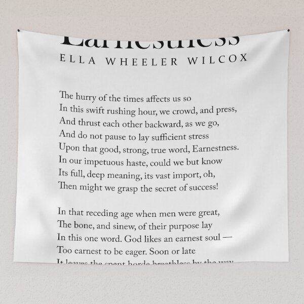 Artikelvorschau, Earnestness - Ella Wheeler Wilcox Poem - Literature - Typography Print 1 entworfen und verkauft von Studio Grafiikka.