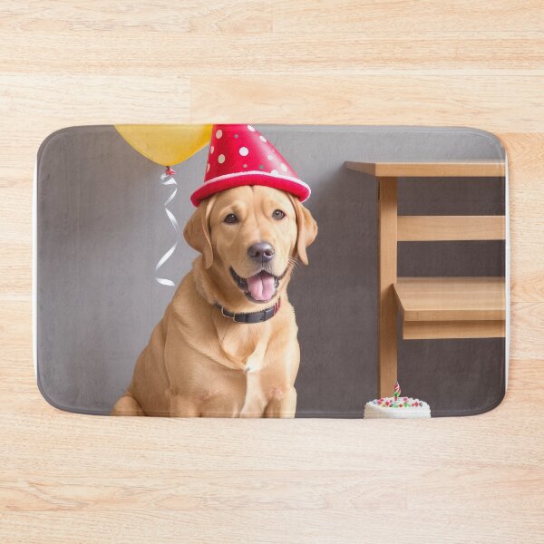 Artikelvorschau, Lustiger süßer Labrador Retriever, der einen Partyhut trägt entworfen und verkauft von Tio-Tecun.