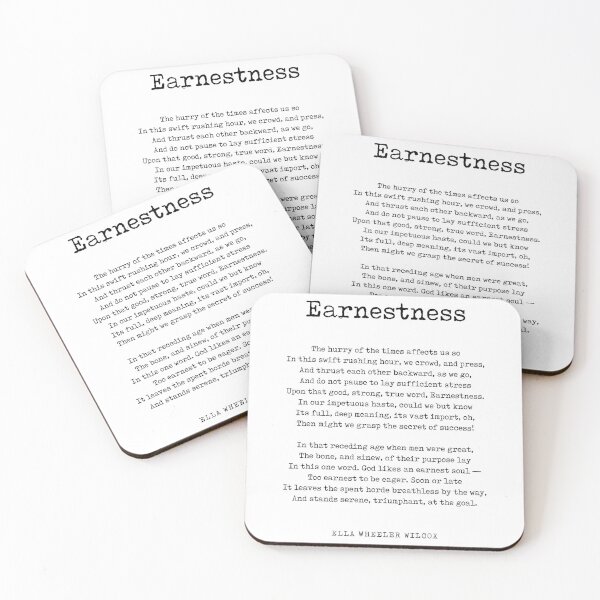 Item preview, Earnestness - Ella Wheeler Wilcox Poem - Literature - Typewriter Print 2 designed and sold by Studio Grafiikka.