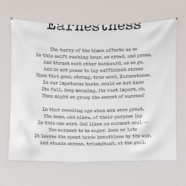 Artikelvorschau, Earnestness - Ella Wheeler Wilcox Poem - Literature - Typewriter Print 2 entworfen und verkauft von Studio Grafiikka.