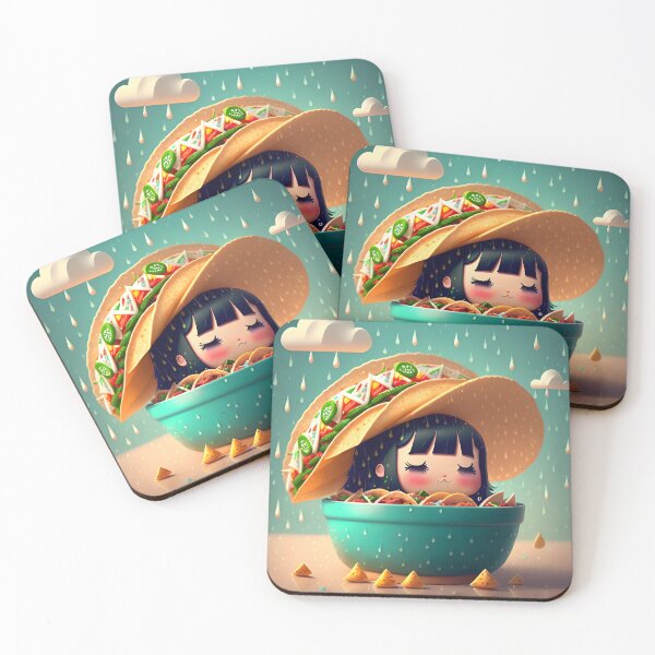 Item preview, It’s raining Tacos, girl with closed eyes designed and sold by WhatTheTrendsDo.