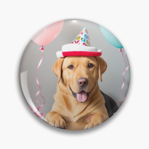 Artikelvorschau, Lustiger süßer Labrador Retriever, der einen Partyhut trägt entworfen und verkauft von Tio-Tecun.