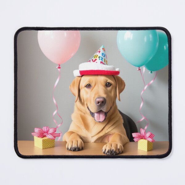 Artikelvorschau, Lustiger süßer Labrador Retriever, der einen Partyhut trägt entworfen und verkauft von Tio-Tecun.