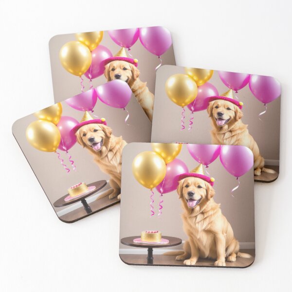 Item preview, Funny cute Labrador retriever wearing a party hat designed and sold by Tio-Tecun.