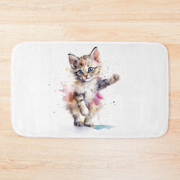Item preview, Watercolor Ballerina Cat Kitten #002 designed and sold by ArtworkbyJM.