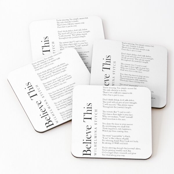 Item preview, Believe This - Wilhelmina Stitch Poem - Literature - Typography Print 2 designed and sold by Studio Grafiikka.