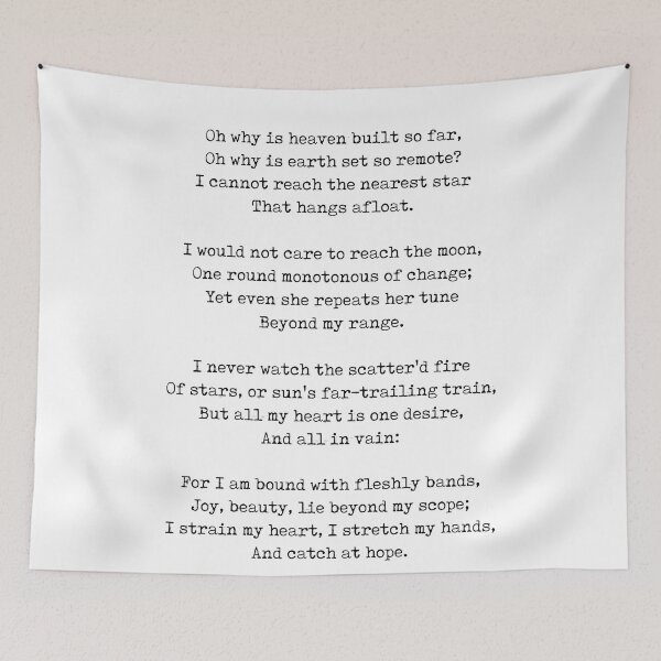 Item preview, De Profundis - Christina Rossetti Poem - Literature - Typewriter Print 1 designed and sold by Studio Grafiikka.