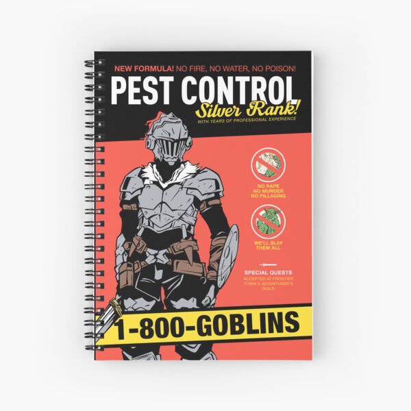 Pest Control: Goblin Slayer Meme, Anime Parody Spiral Notebook